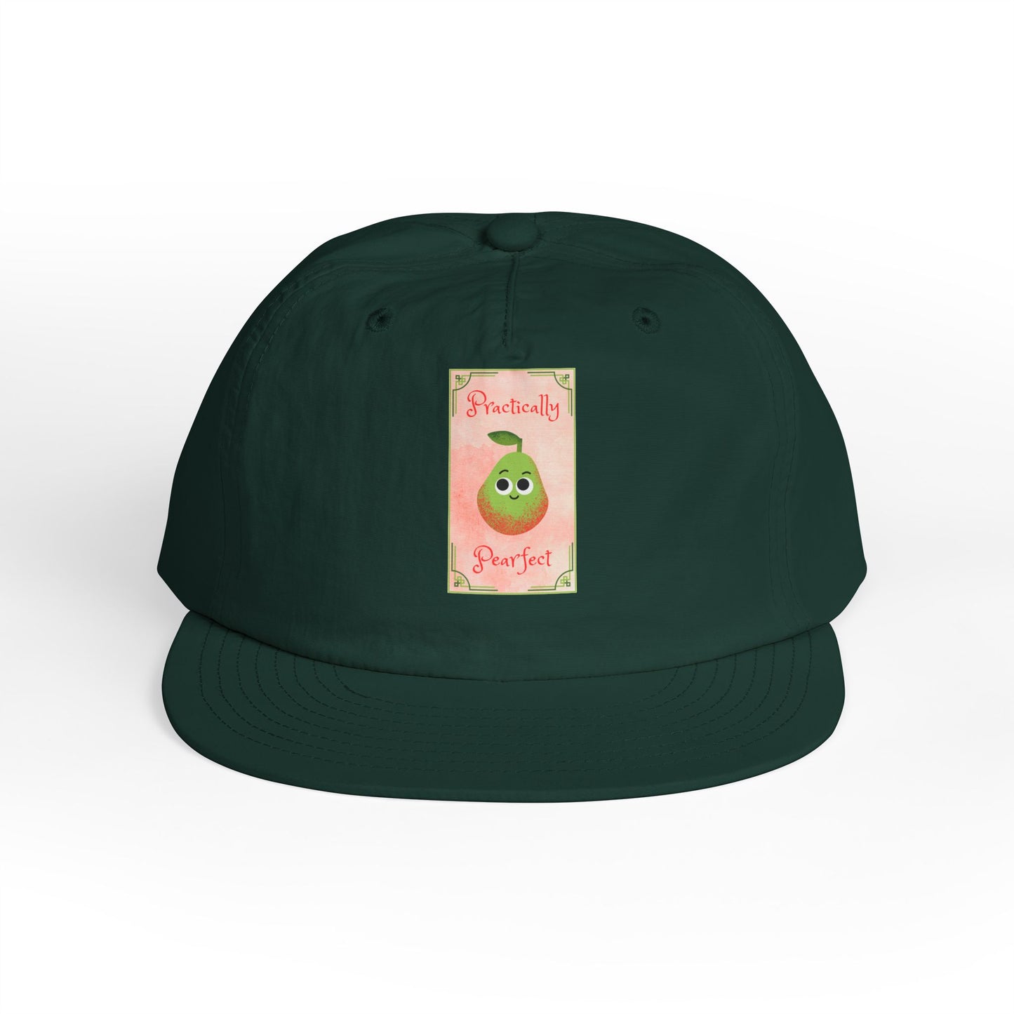 Surf Cap with 'Perfectly Pear' Design - Fun Beachwear, Summer Accessory, Gift Hat for Surfers, Casual Outfit, Beach Party Essential