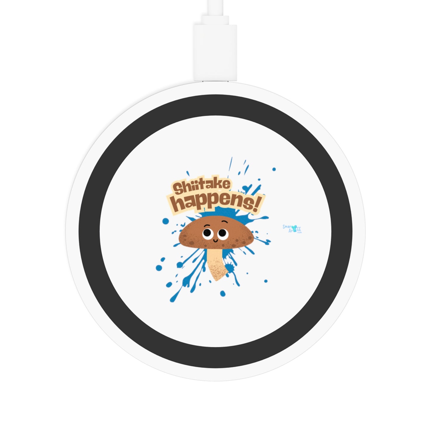 Funny Mushroom Wireless Charging Pad - Quake Pad for Tech Lovers, Unique Gifts for Friends, Cute Desk Decor, Bundle With Air Pod Case