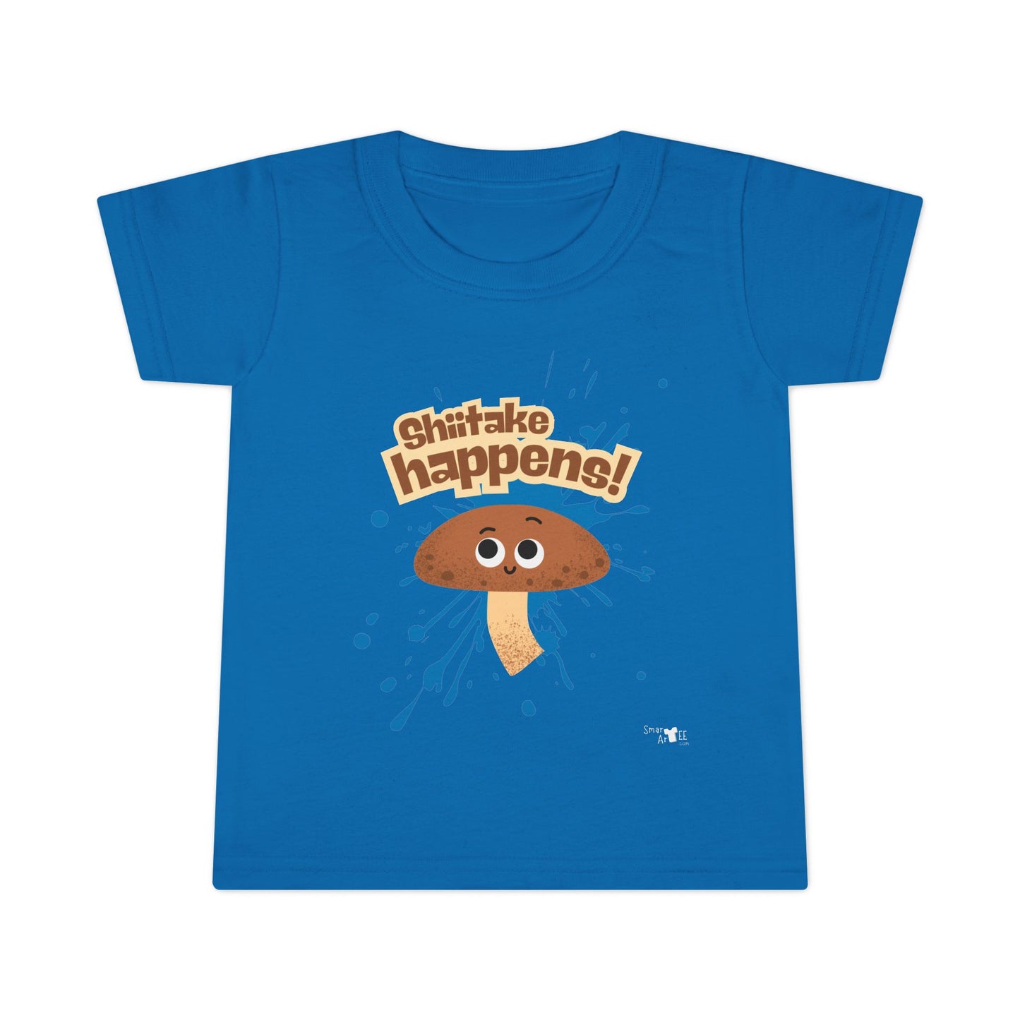 Whimsical Toddler Shirt - 'Shiitake Happens!' Fun Gift for Little Ones, Cute Kids Apparel, Playful Birthday Shirt