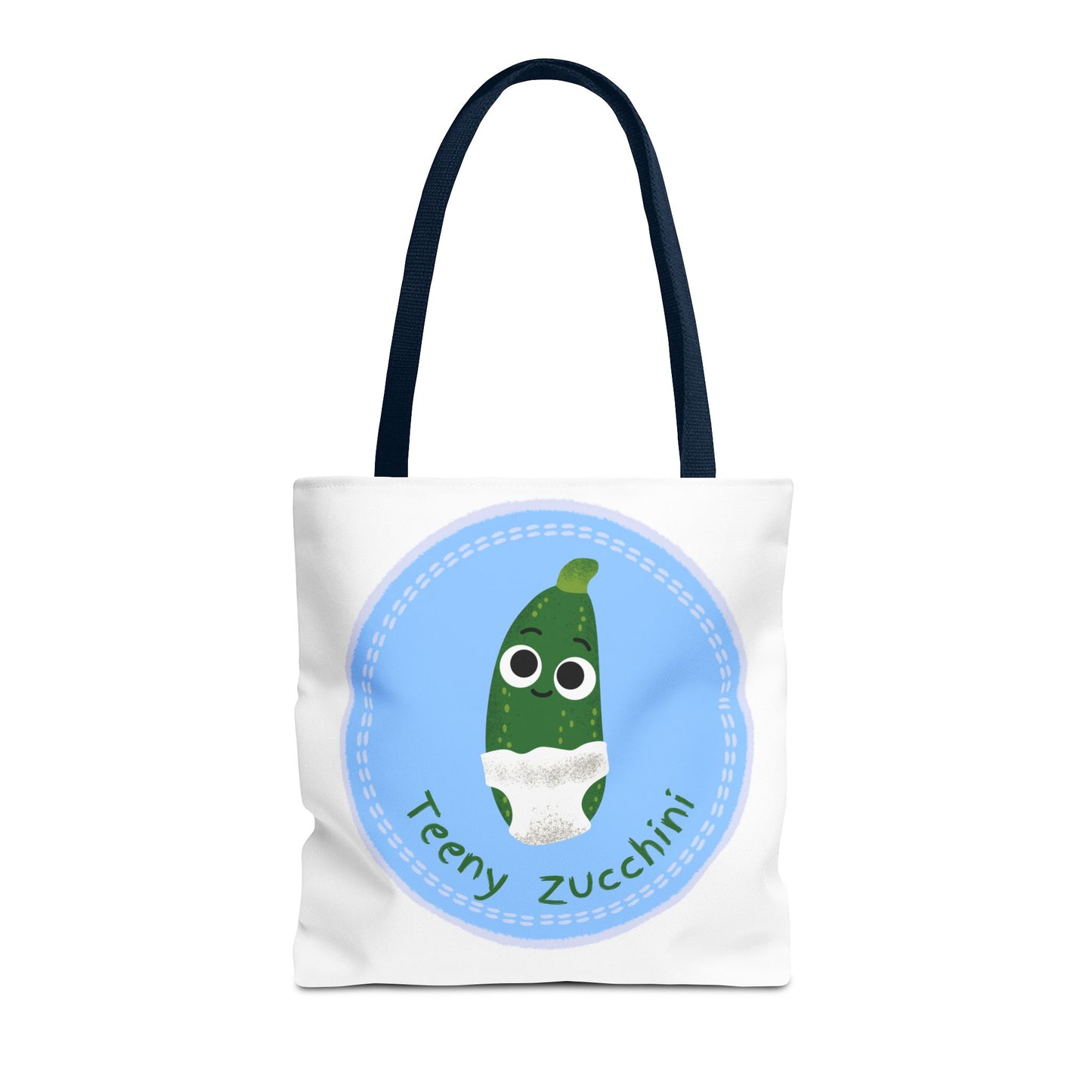 Cute Teeny Zucchini Tote Bag, Eco-Friendly Shopping Bag, Reusable Grocery Tote, Fun Gift for Veggie Lovers, Everyday Carryall