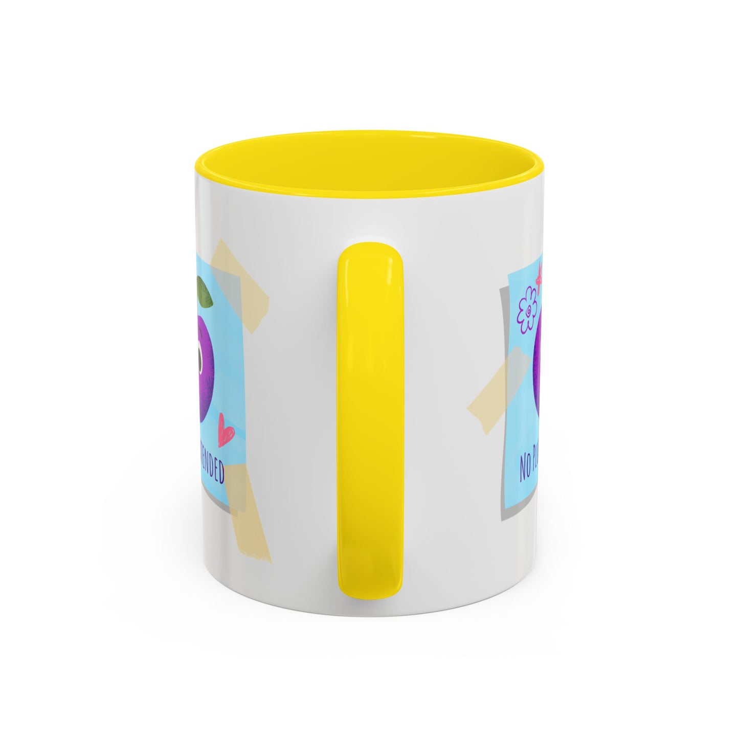 Playful Plum Coffee Mug, Cute Gift for Teachers, Friends, Humor Mug, Fun Kitchen Decor, Unique Cup for Any Occasion