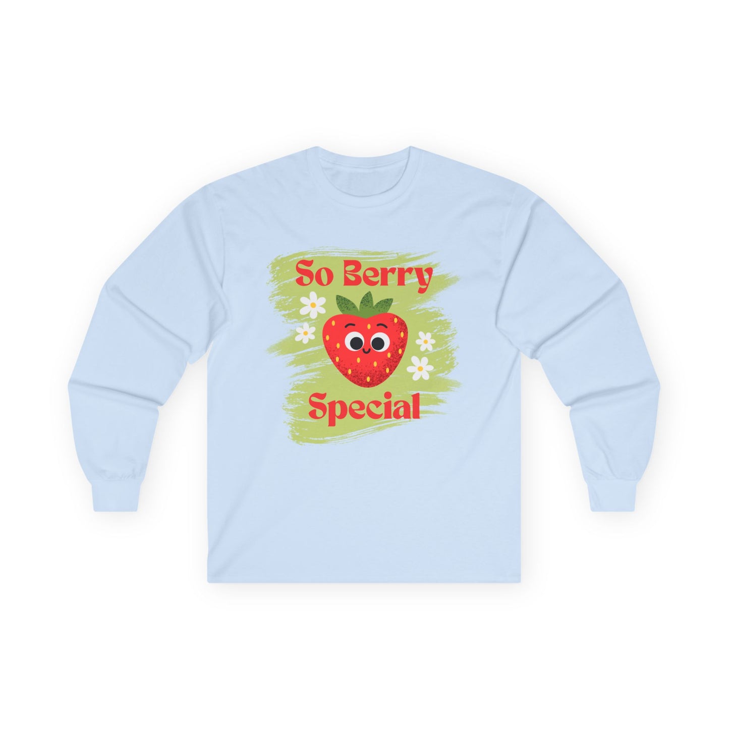 So Berry Special Long Sleeve Tees | Cute Strawberry Graphic Tee, Unisex Family Apparel, Summer, Gift for Friends, Love and Friendship