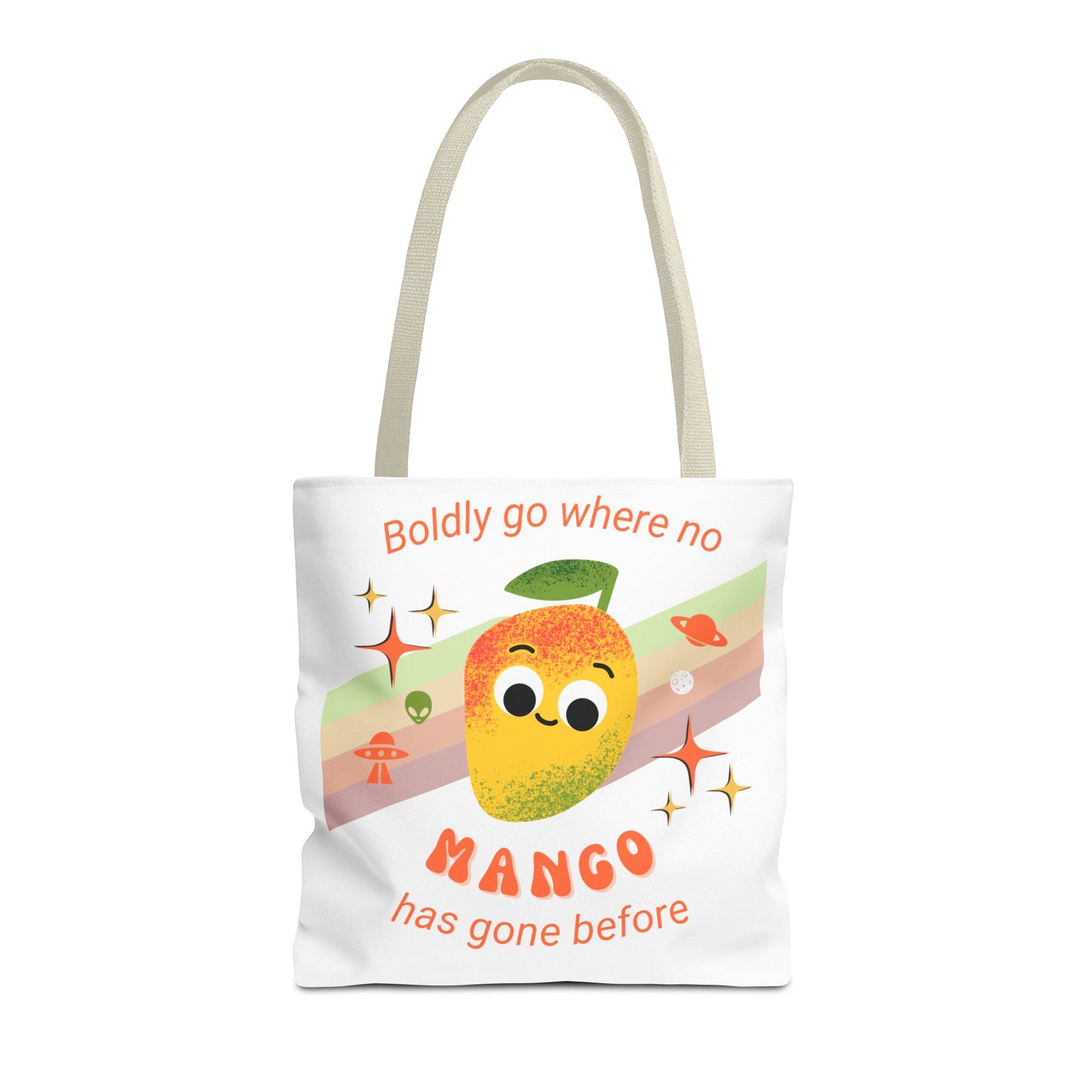 Playful Mango Tote Bag - Fun Fruit Carryall, Eco-Friendly Shopping Bag, Cute Beach Tote, Travel Bag, Gift for Fruit Lovers