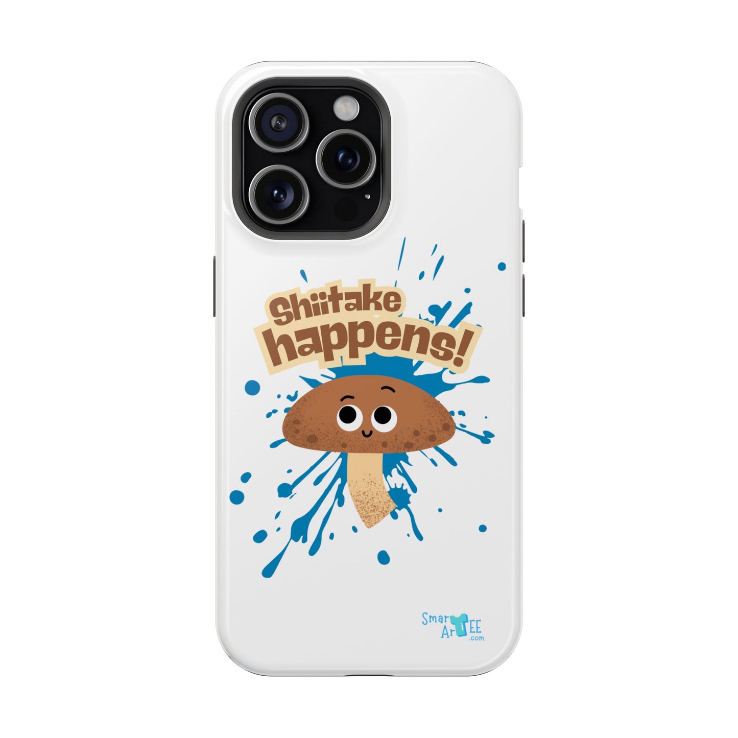 Shiitake Happens Phone Cases, Impact-Resistant Case, Funny Mushroom Case, Quirky Protection for Smartphone, Playful Accessory