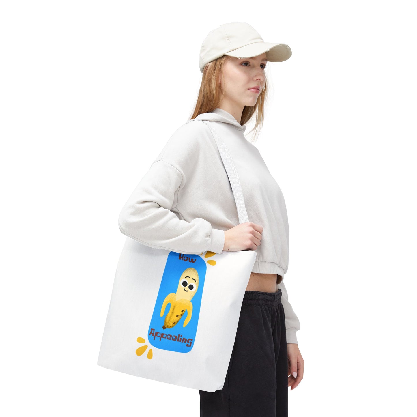 Fun Banana Tote Bag, Cute Shopping Bag, Novelty Bag, Gift for Fruit Lovers, How Appealing Bag, Eco-Friendly Tote