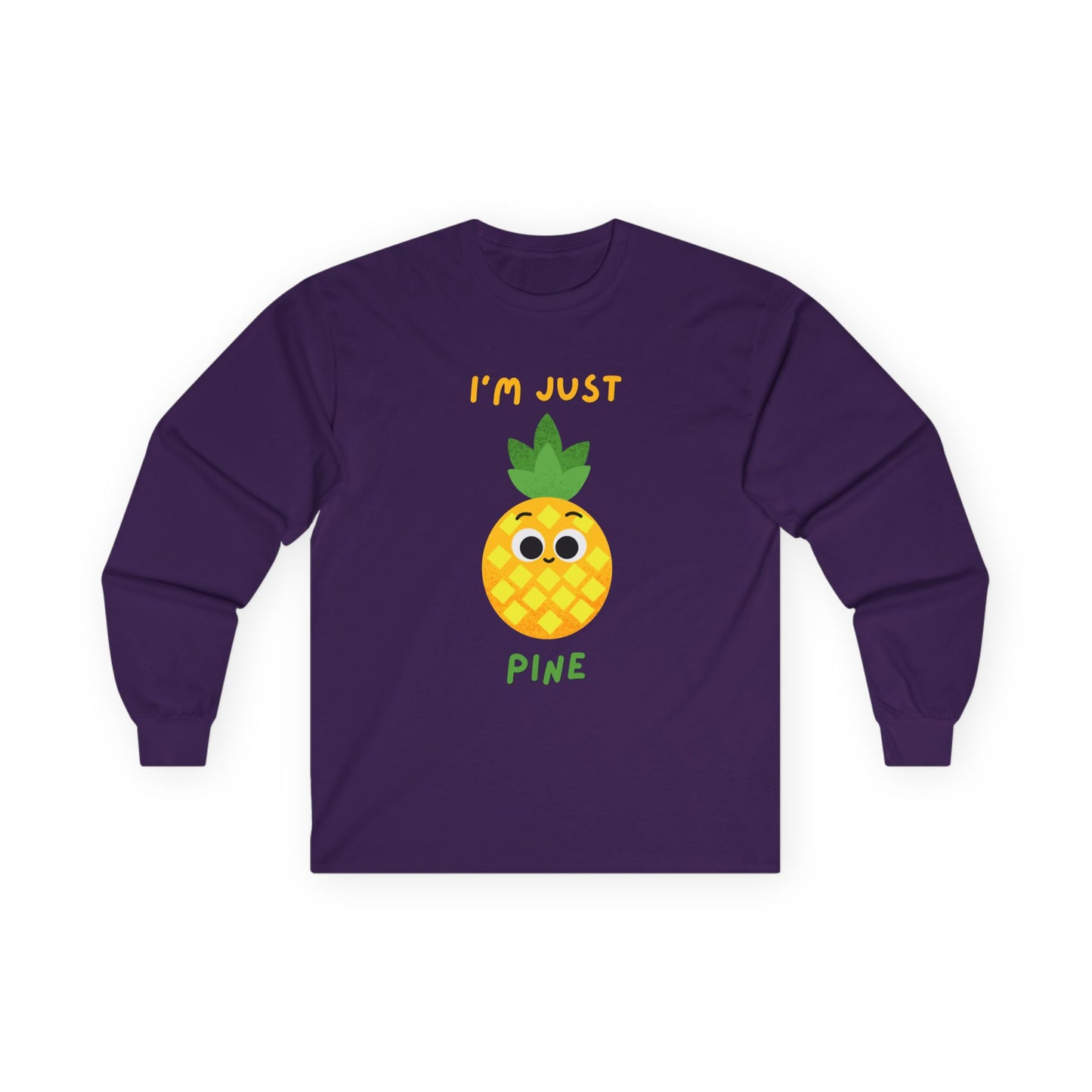 Cute Pineapple Long Sleeve Tees, Funny Shirt, Summer Fashion, Gift for Fruit Lovers, Tropical Vibes, Unisex Apparel