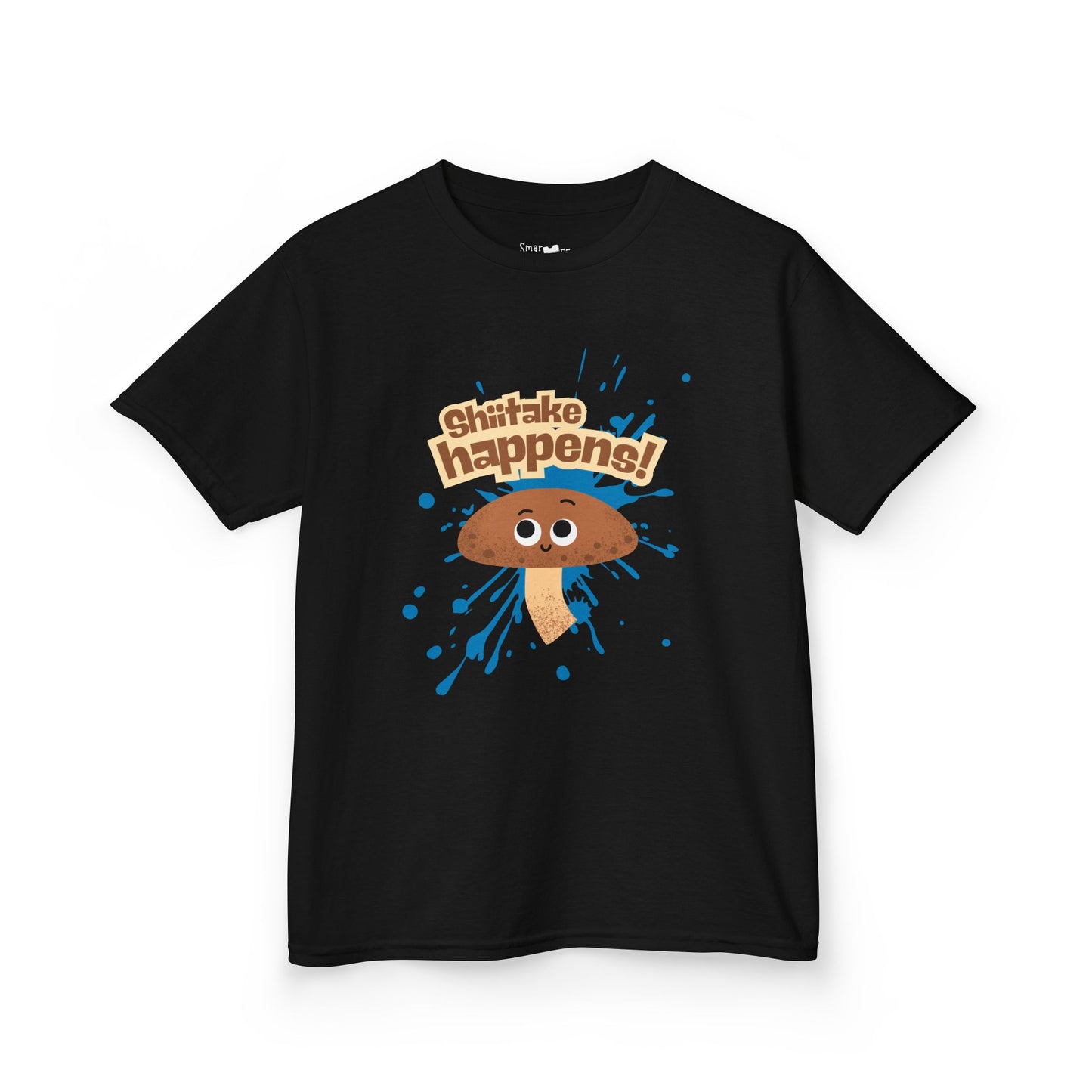 Fun Mushroom Kids Tee - "Shiitake Happens!" - Playful Gift, Cool Kids Apparel, Birthday, Everyday Wear, Summer Style, Youth Shirt