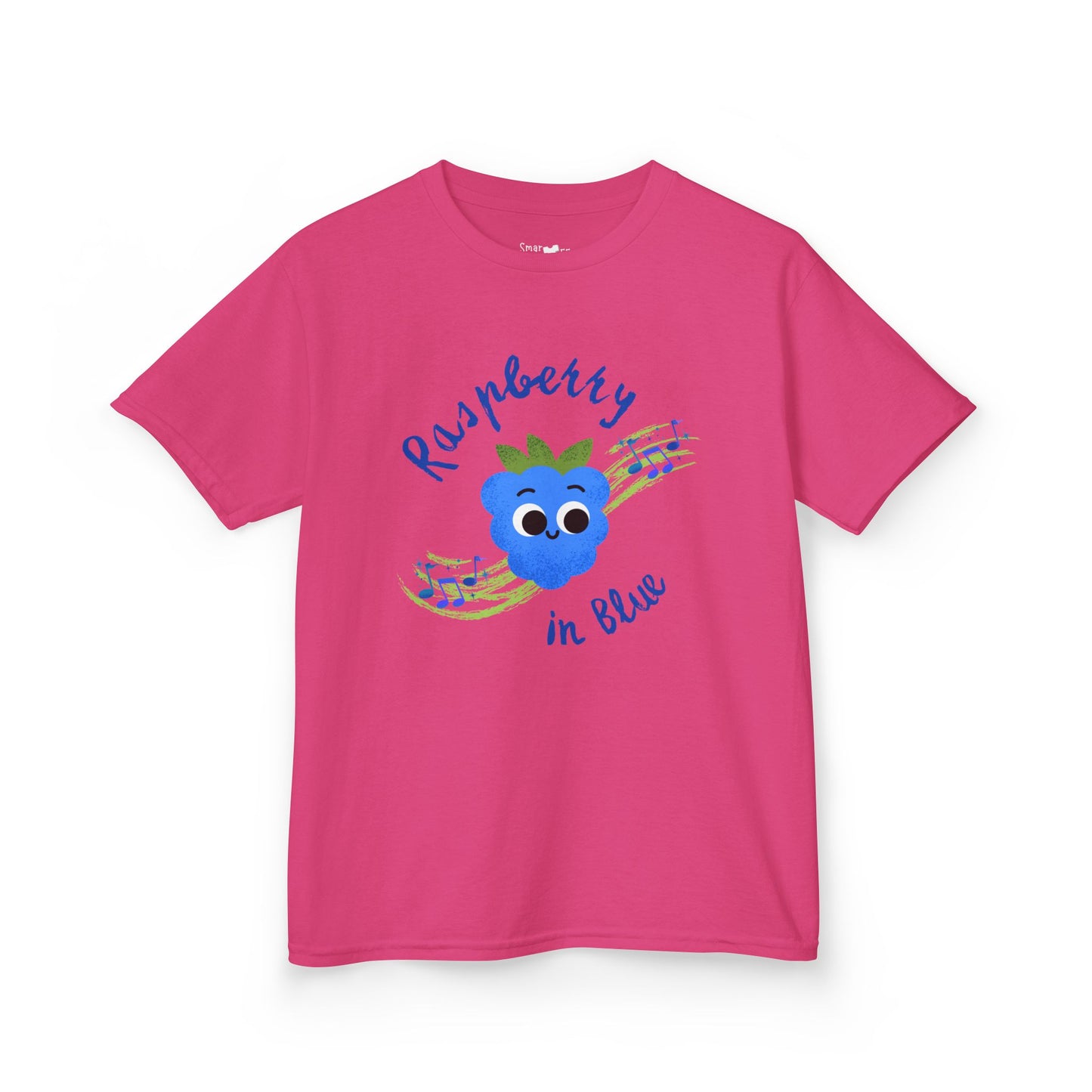 Kids 'Rhapsody in Blue' Raspberry Pun Tee, Cute Kids Shirt, Fun Gift for Children, Summer Outfit, Birthday Gift, Playdate Attire