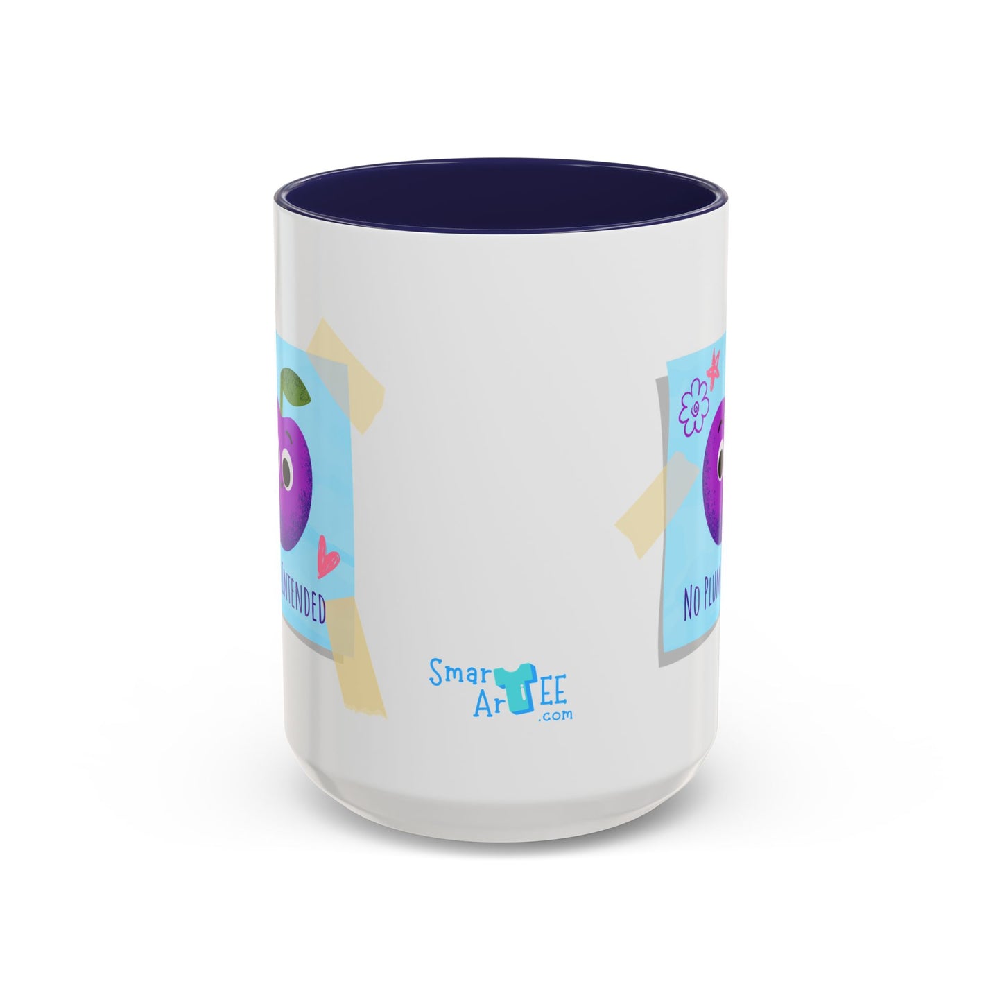 Playful Plum Coffee Mug, Cute Gift for Teachers, Friends, Humor Mug, Fun Kitchen Decor, Unique Cup for Any Occasion