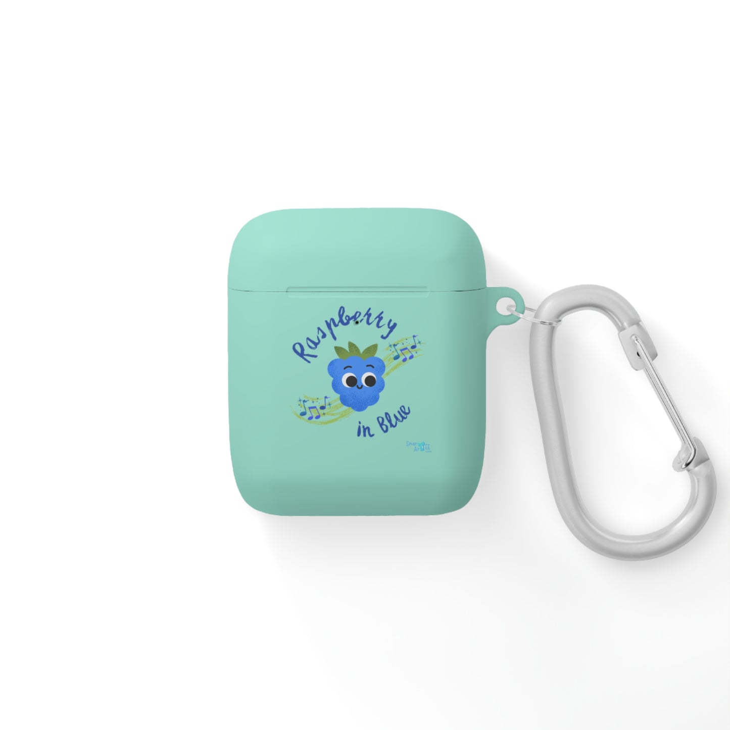 Cute AirPods Case, Raspberry in Blue Design, AirPods Cover, Fun Tech Gifts, Personalized Accessories, Gift for Her