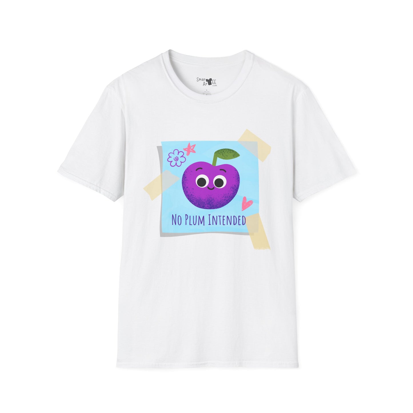 Cute No Plum Intended Unisex Softstyle T-Shirt, Great For Fruit Lovers, Funny Fruit Pun
