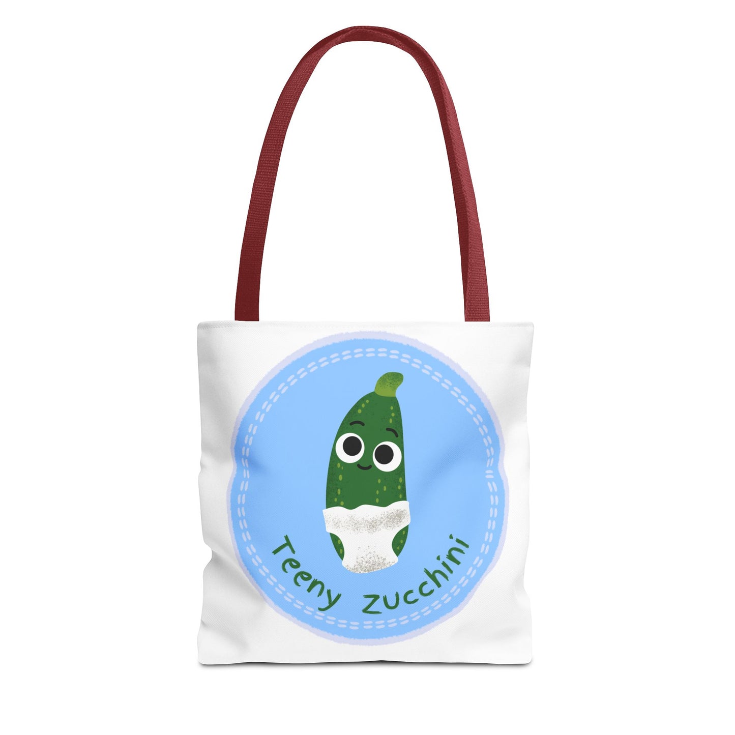 Cute Teeny Zucchini Tote Bag, Eco-Friendly Shopping Bag, Reusable Grocery Tote, Fun Gift for Veggie Lovers, Everyday Carryall