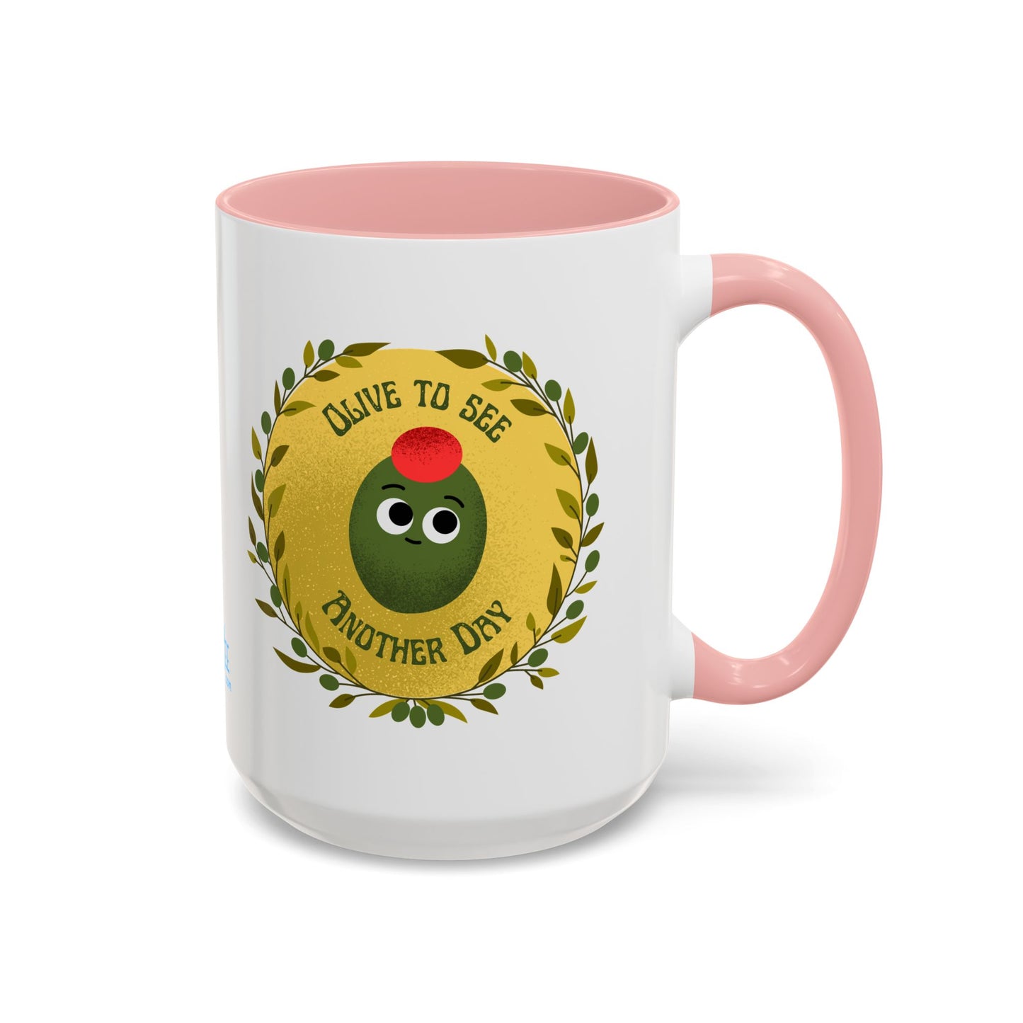 Cheerful Olive Coffee Mug, Gift for Food Lovers, Funny Kitchen Decor, Cute Office Mug, Coffee Lover's Gift, Celebrate Every Day