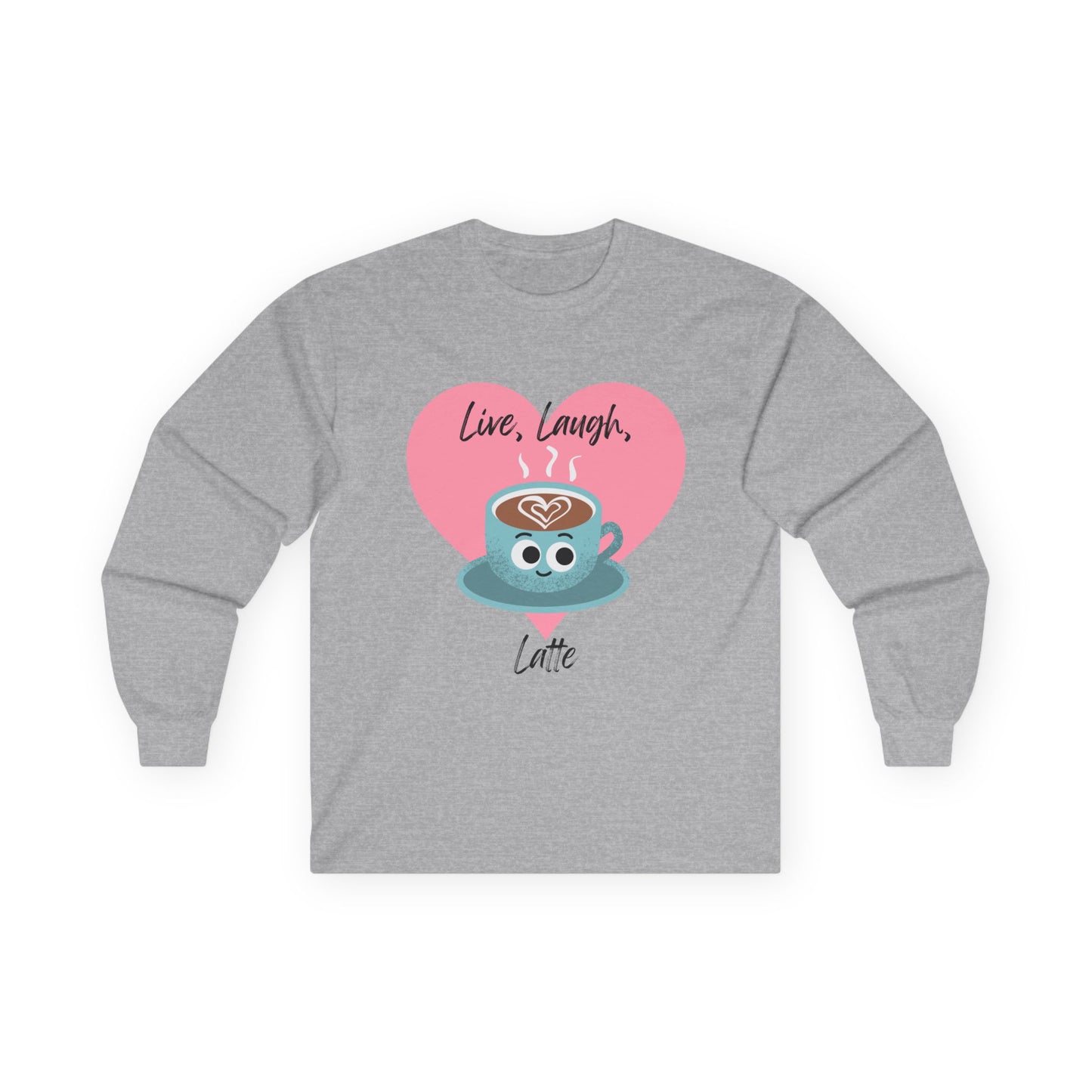 Cute Coffee Lover Long Sleeve Tees, Funny Latte Shirt, Gift for Baristas, Coffee Addict Apparel, Cozy Morning Vibe