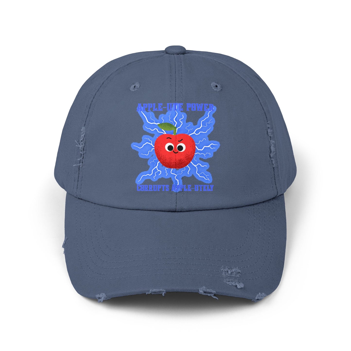 Fun Distressed Hats with Playful Apple Pun Design, Casual Summer Cap, Gift for Foodies, Cool Unisex Headwear, Trendy Dad Hat