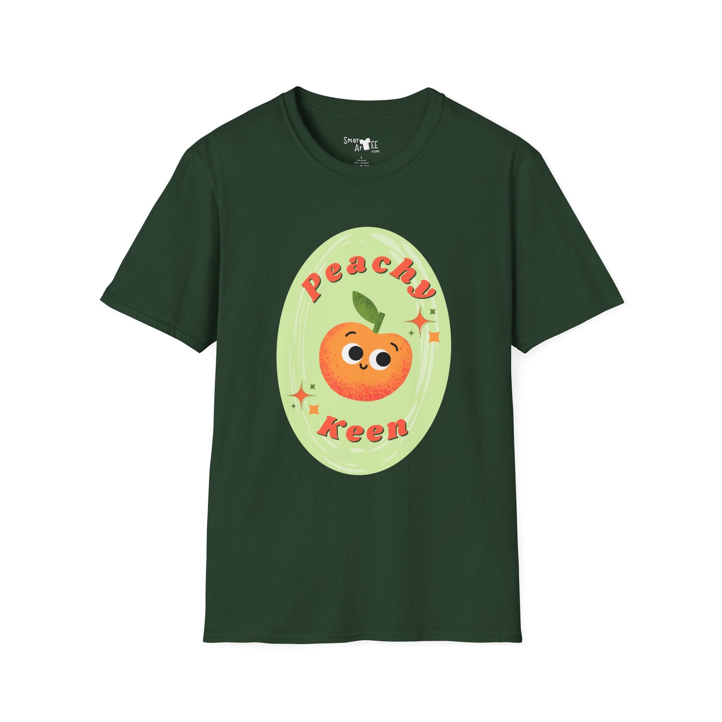 Peachy Keen Unisex Softstyle T-Shirt | Cute Fruit Tee | Fun Summer Apparel | Gift for Friends | Casual Outfit