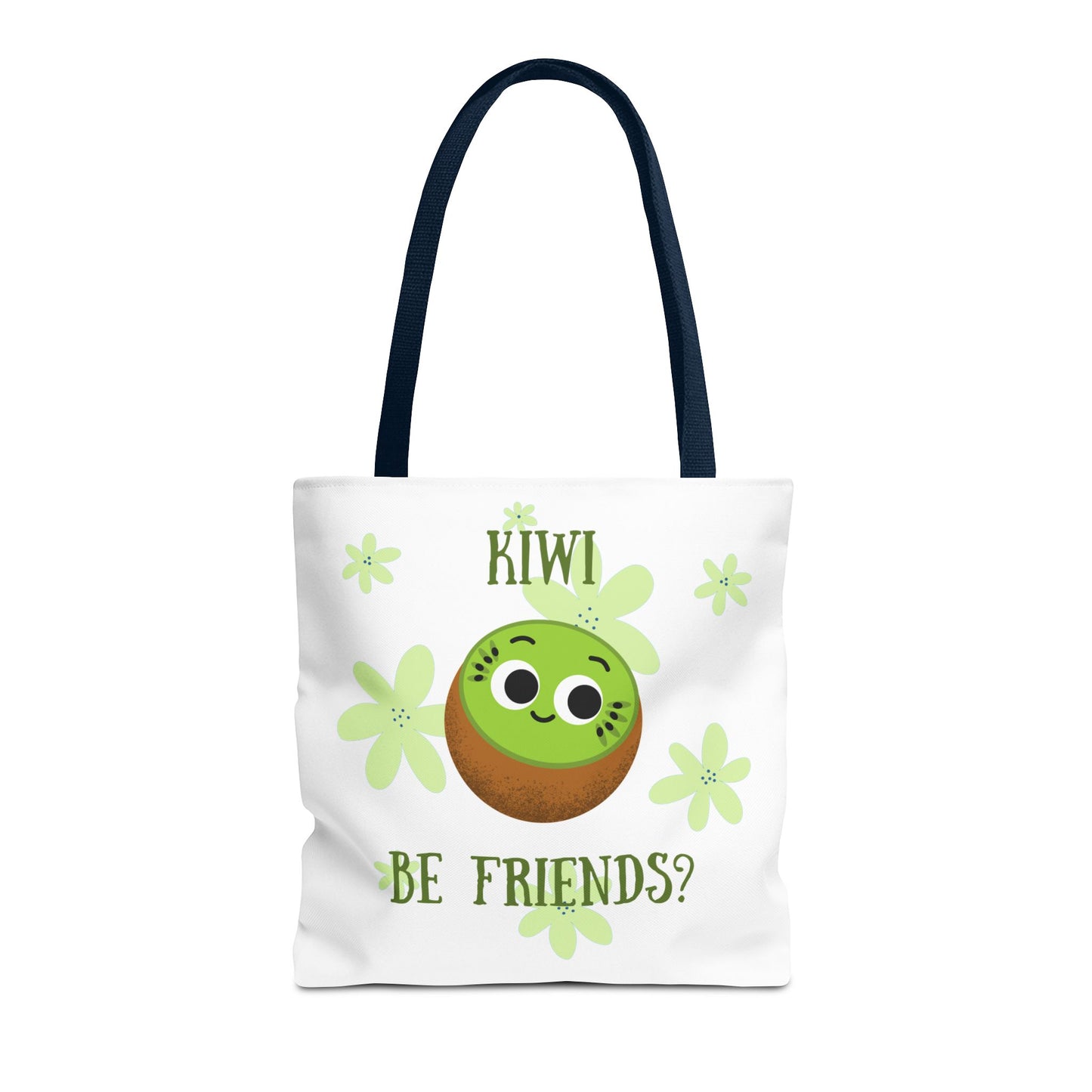 Cute Kiwi Friendship Tote Bag, Eco-Friendly Shopping Bag, Gift for Friends, Cute Grocery Bag, Colorful Beach Bag