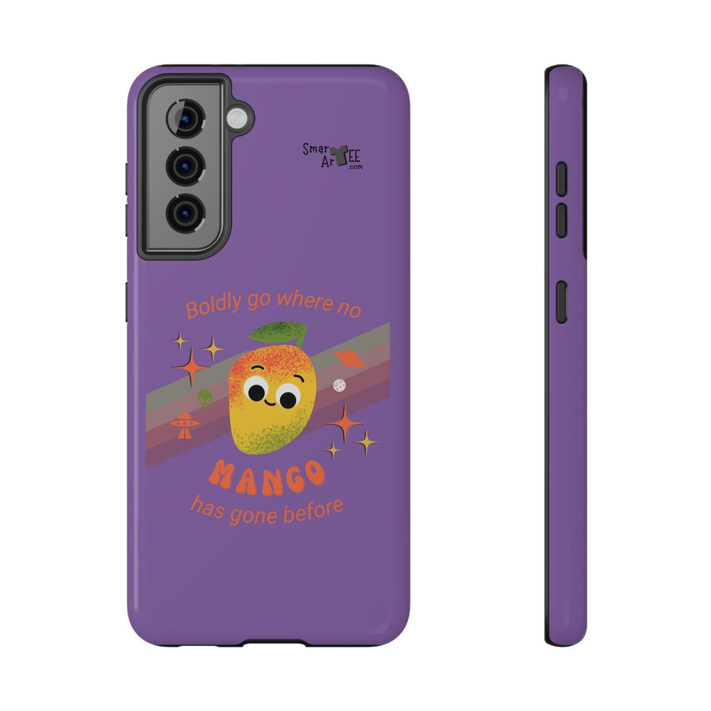 Star Trek Themed Mango Pun Phone Case, Impact-Resistant Case, Quirky Tech Accessory, Cute Phone Cover, Gift for Fruit Lovers