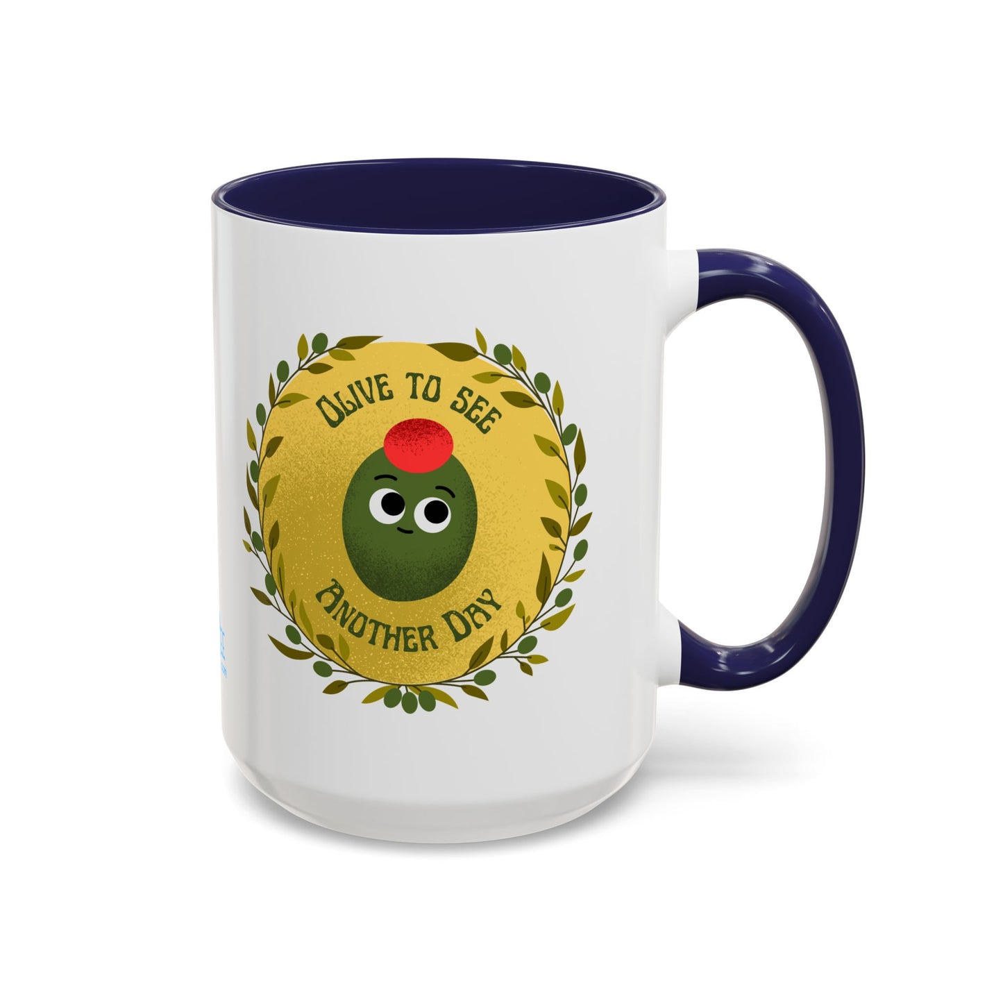 Cheerful Olive Coffee Mug, Gift for Food Lovers, Funny Kitchen Decor, Cute Office Mug, Coffee Lover's Gift, Celebrate Every Day