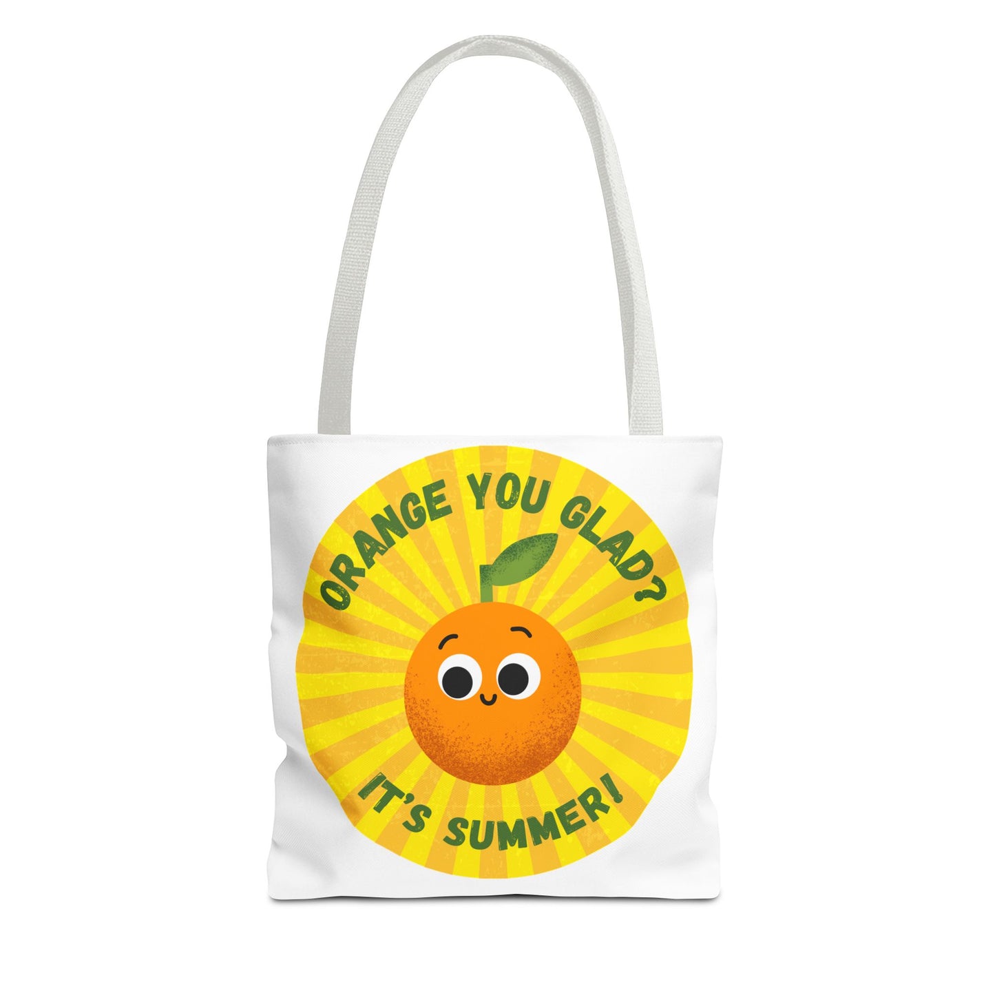 Summer Vibe Tote Bag with Cute Orange Design, Beach Bag, Gift for Friends, Eco-Friendly Shopping, Fun Accessory for Summer