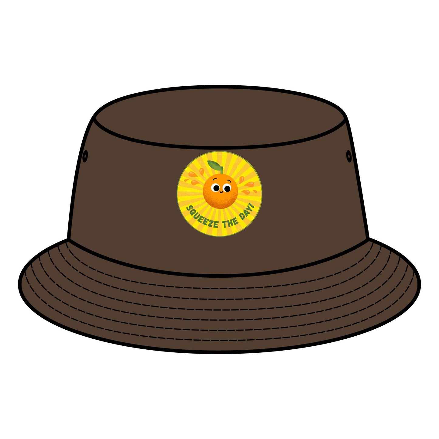 Cheerful Bucket Hats - Squeeze the Day, Summer Accessory for Beach, Outdoor Fun, Gift for Friends, Festivals, Sunshine Vibes