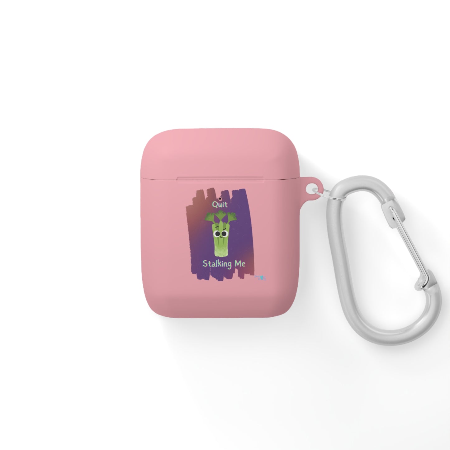 Colorful AirPods Case Cover, Funny Quit Stalking Me Pun, Quirky Accessory for Music Lovers, Unique Gift for Students, Cute Protective Case