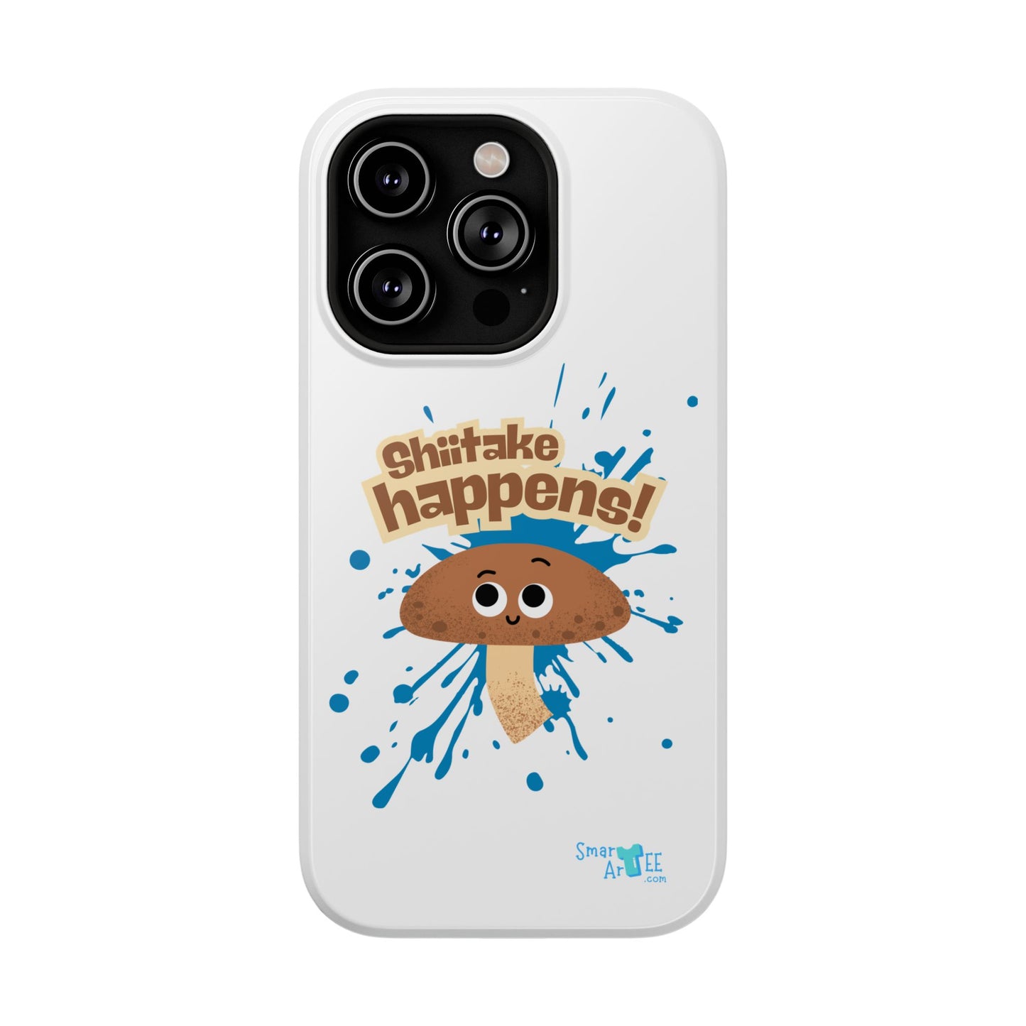 Shiitake Happens Phone Cases, Impact-Resistant Case, Funny Mushroom Case, Quirky Protection for Smartphone, Playful Accessory