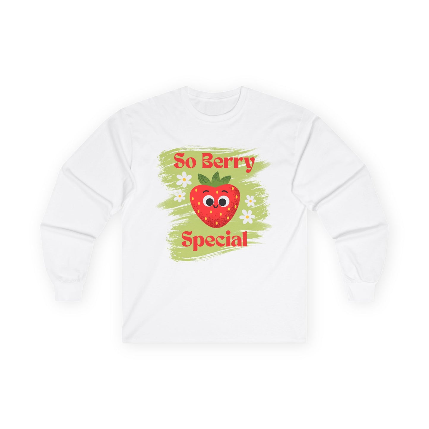 So Berry Special Long Sleeve Tees | Cute Strawberry Graphic Tee, Unisex Family Apparel, Summer, Gift for Friends, Love and Friendship