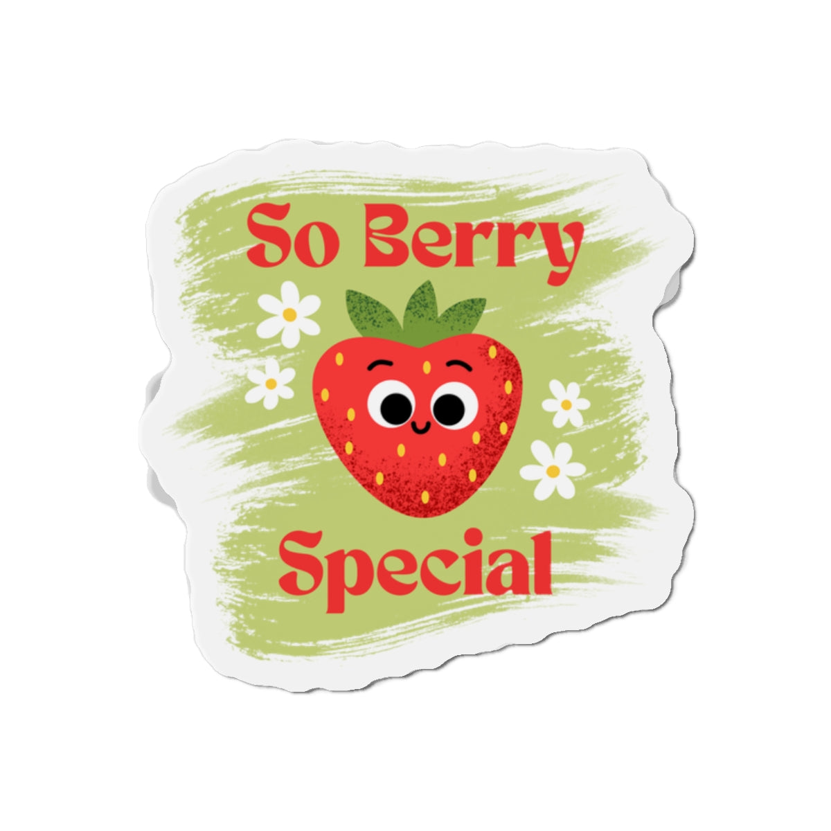 Cute Strawberry Die-Cut Magnets, Fun Fridge Decor, Gift for Friends, Playful Kitchen Art, Special Occasion Accessories