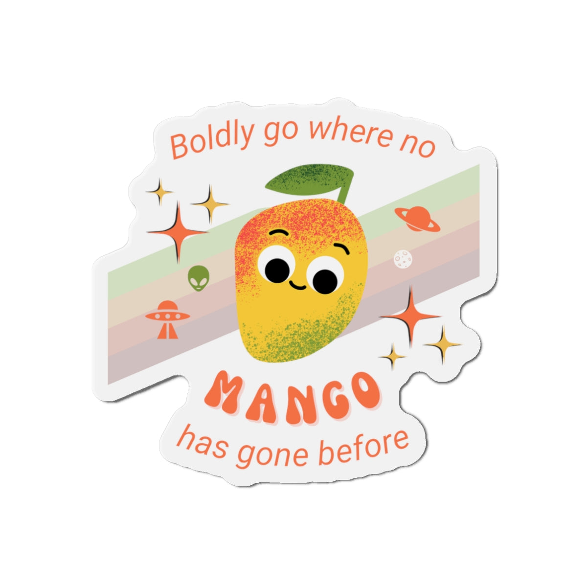 Mango Die-Cut Magnets, Fun Kitchen Decor, Cute Gift for Fruit Lovers, Quirky Refrigerator Magnets, Playful Home Accents