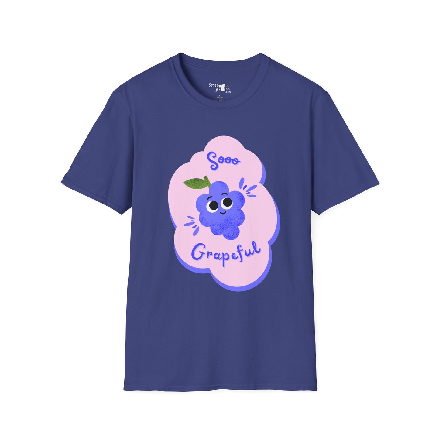 Sooo Grapeful Unisex Softstyle T-Shirt - Cute and Quirky Graphic Tee for Everyday Comfort | Perfect Gift for Fruit Lovers and Summer Fun