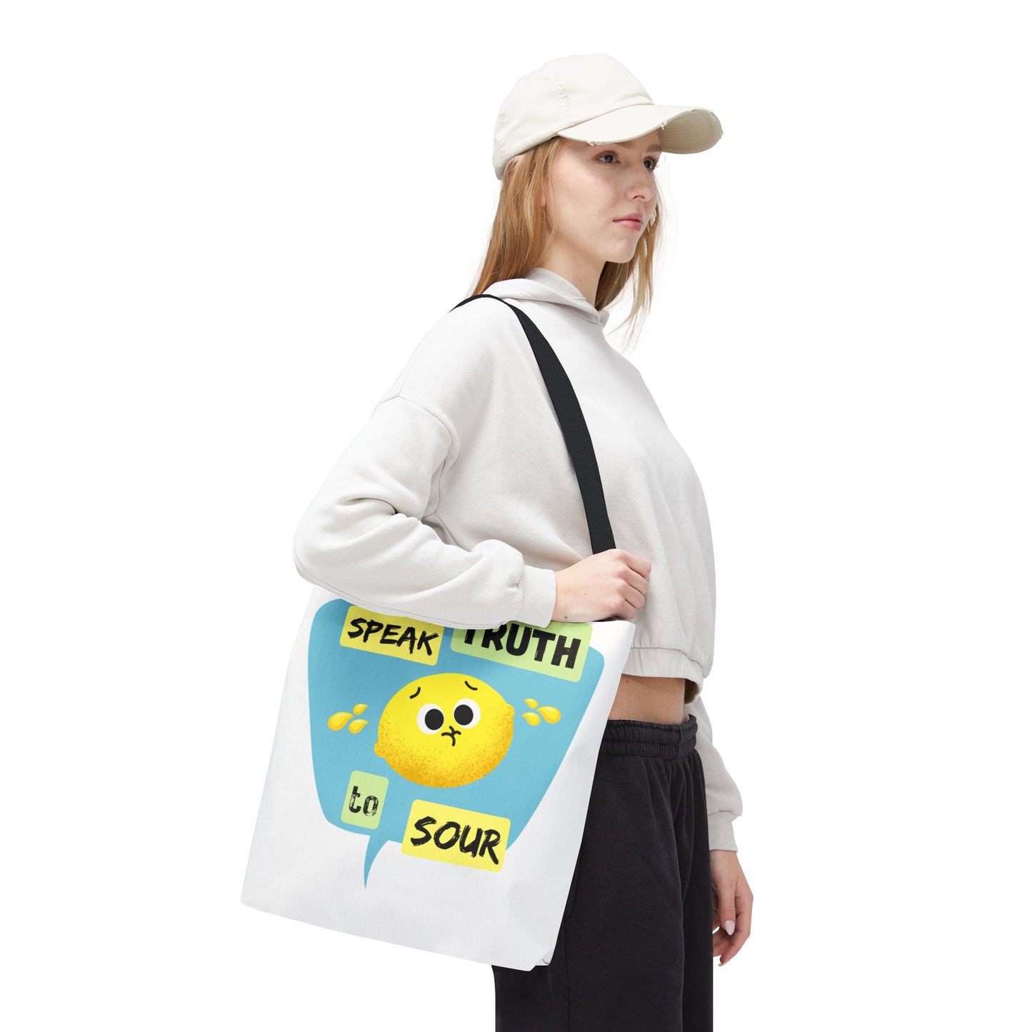 Cheerful Tote Bag with Motivational Quote, Perfect Gift for Friends, Essential Everyday Bag, Inspirational Gift, Fun Shopping Bag