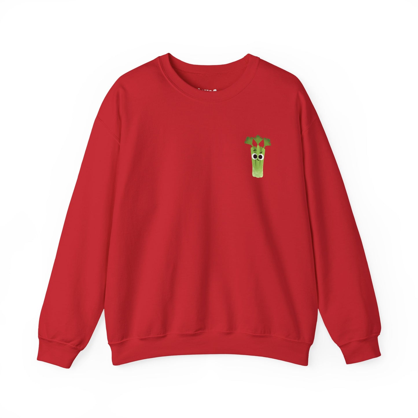 Funny Celery Stalk Pun Sweatshirt, Large Graphic on Back, Cute Celery Graphic on Front, Unisex Crewneck, Funny Sweatshirt, Casual Wear