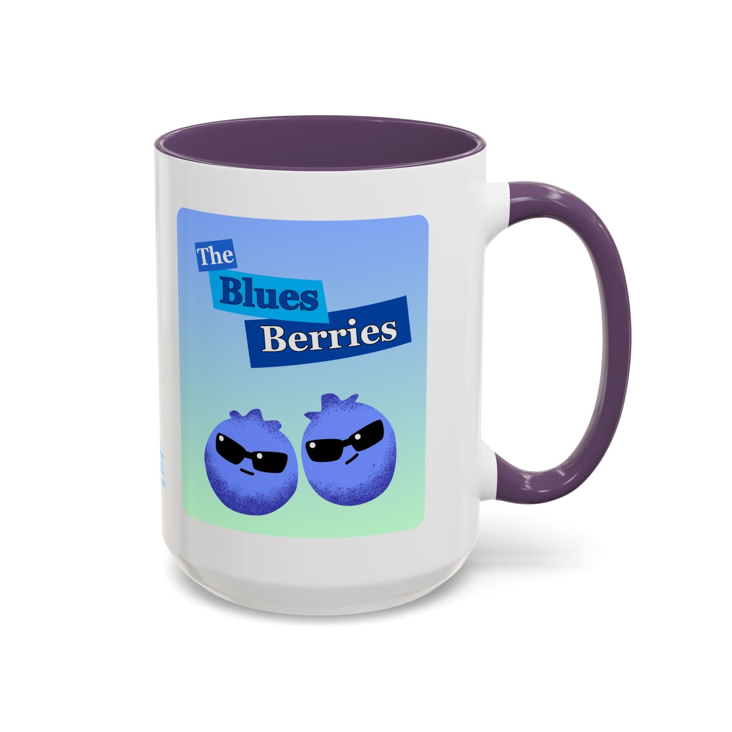 Cool Blueberries Accent Coffee Mug | Fun Gift for Coffee Lovers, Unique Kitchen Decor, Berry Lover's Gift