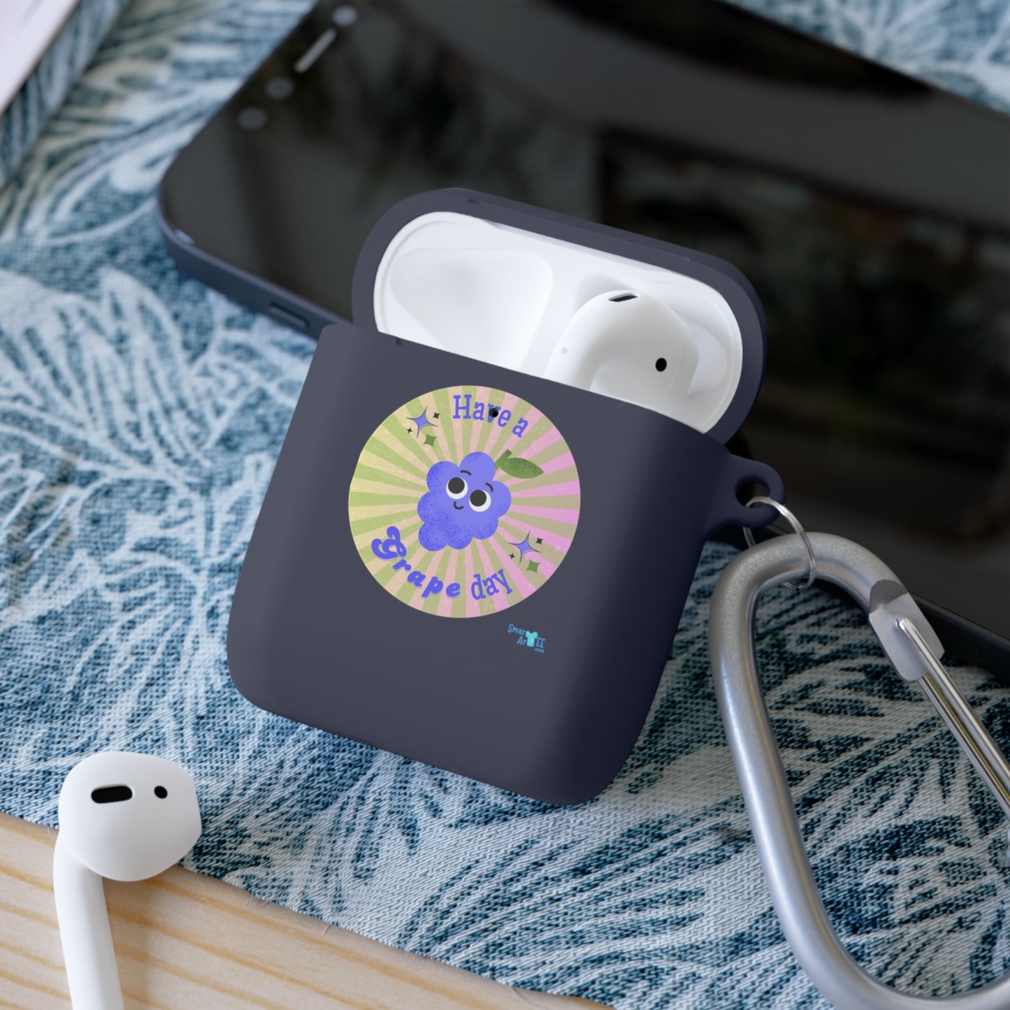 Cute Grape AirPods Case Cover, Fun Earbuds Protector, Gift for Music Lovers, Colorful Accessory, Great Gift Idea