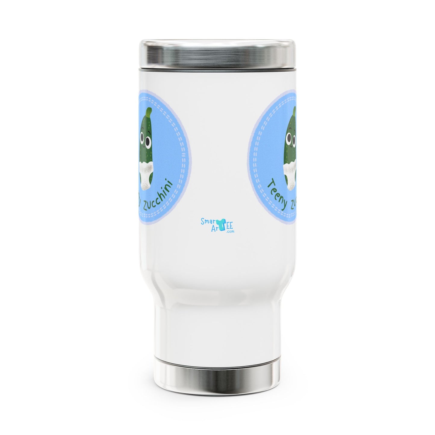 Whimsical Stainless Steel Travel Mug, Cute Zucchini Design, Perfect Gift for Veggie Lovers, Fun Kitchen Accessory, Travel Cup for Holidays