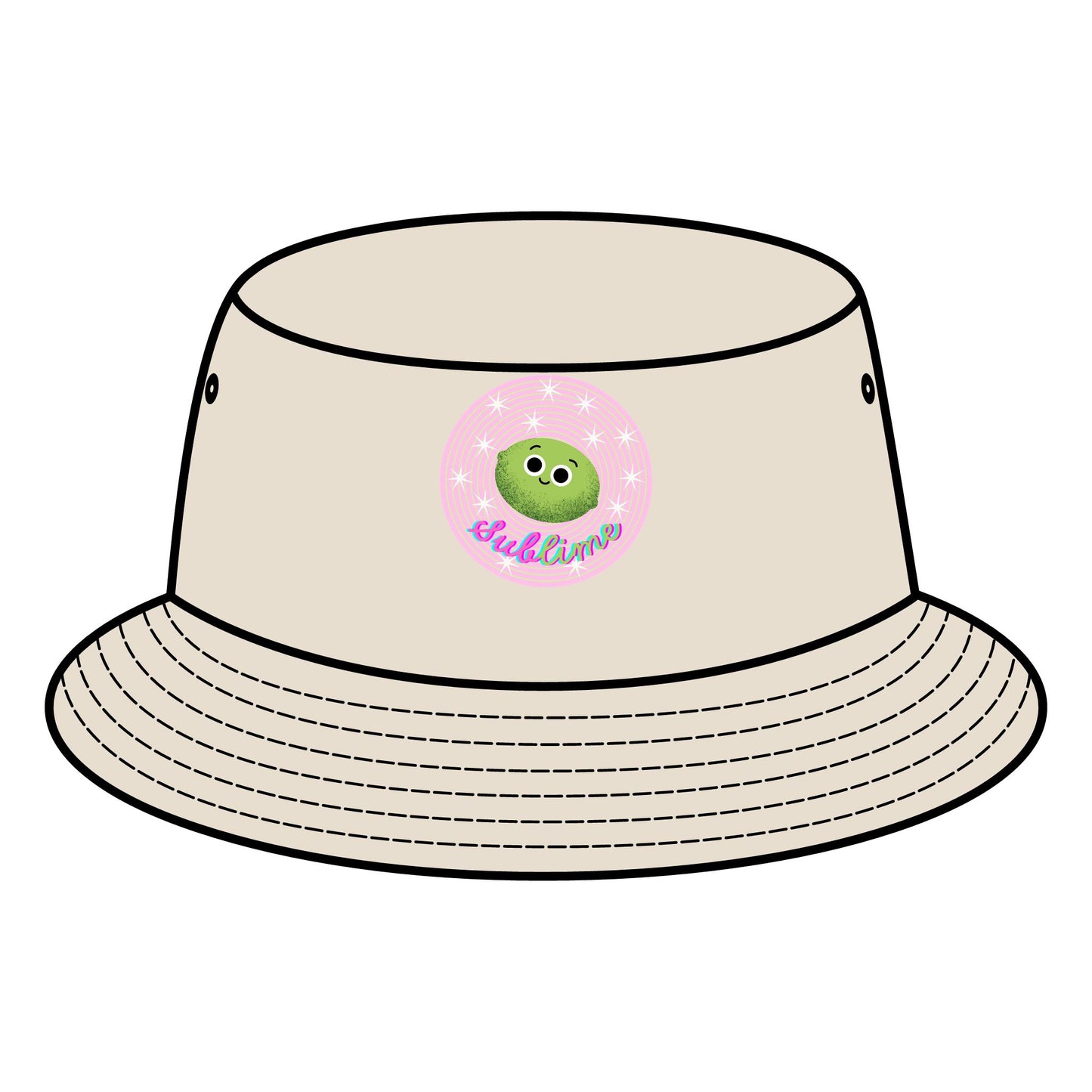 Cute Lime Pun Bucket Hats, Summer Accessory, Outdoor Adventure Gear, Festival Headwear, Gift for Animal Lovers