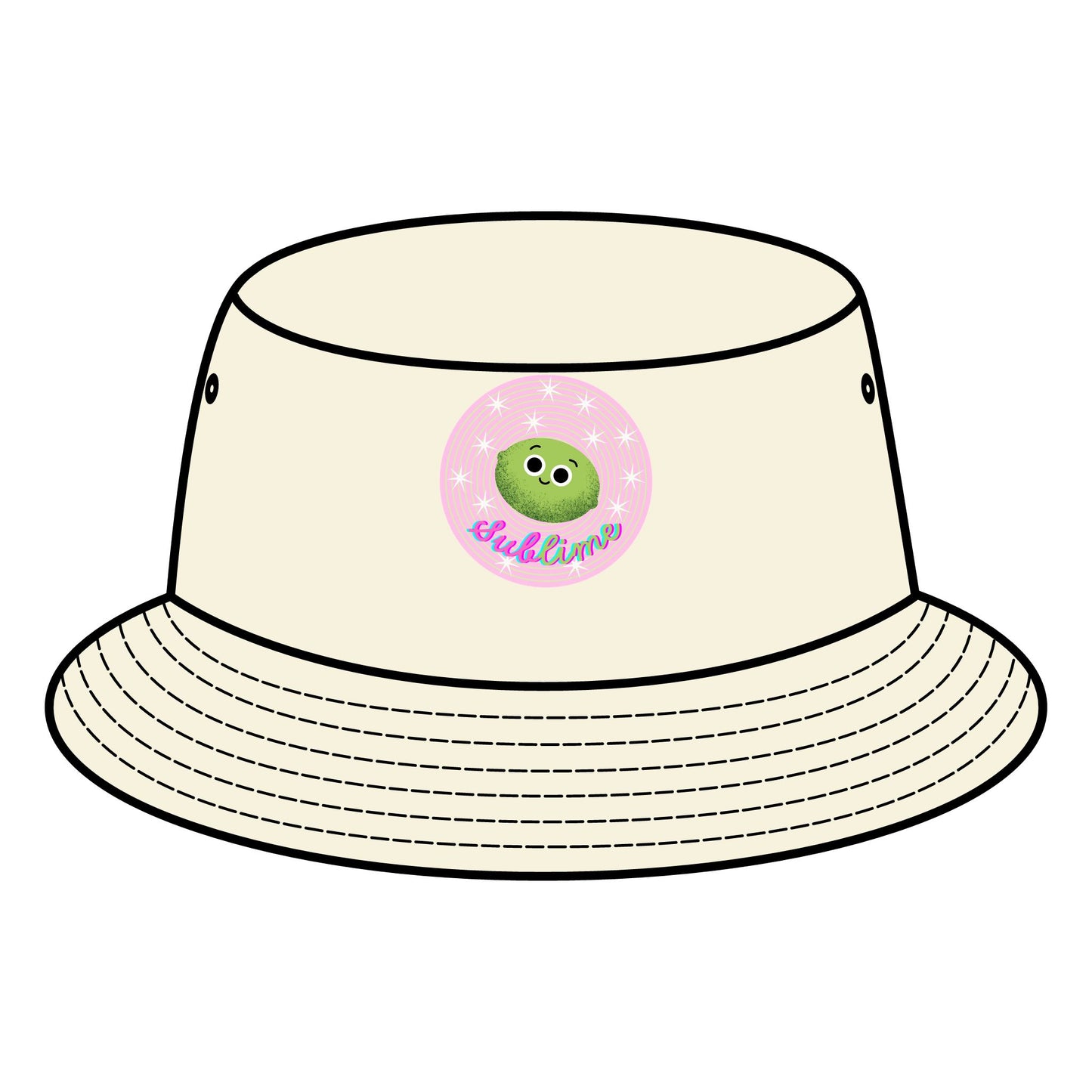 Cute Lime Pun Bucket Hats, Summer Accessory, Outdoor Adventure Gear, Festival Headwear, Gift for Animal Lovers