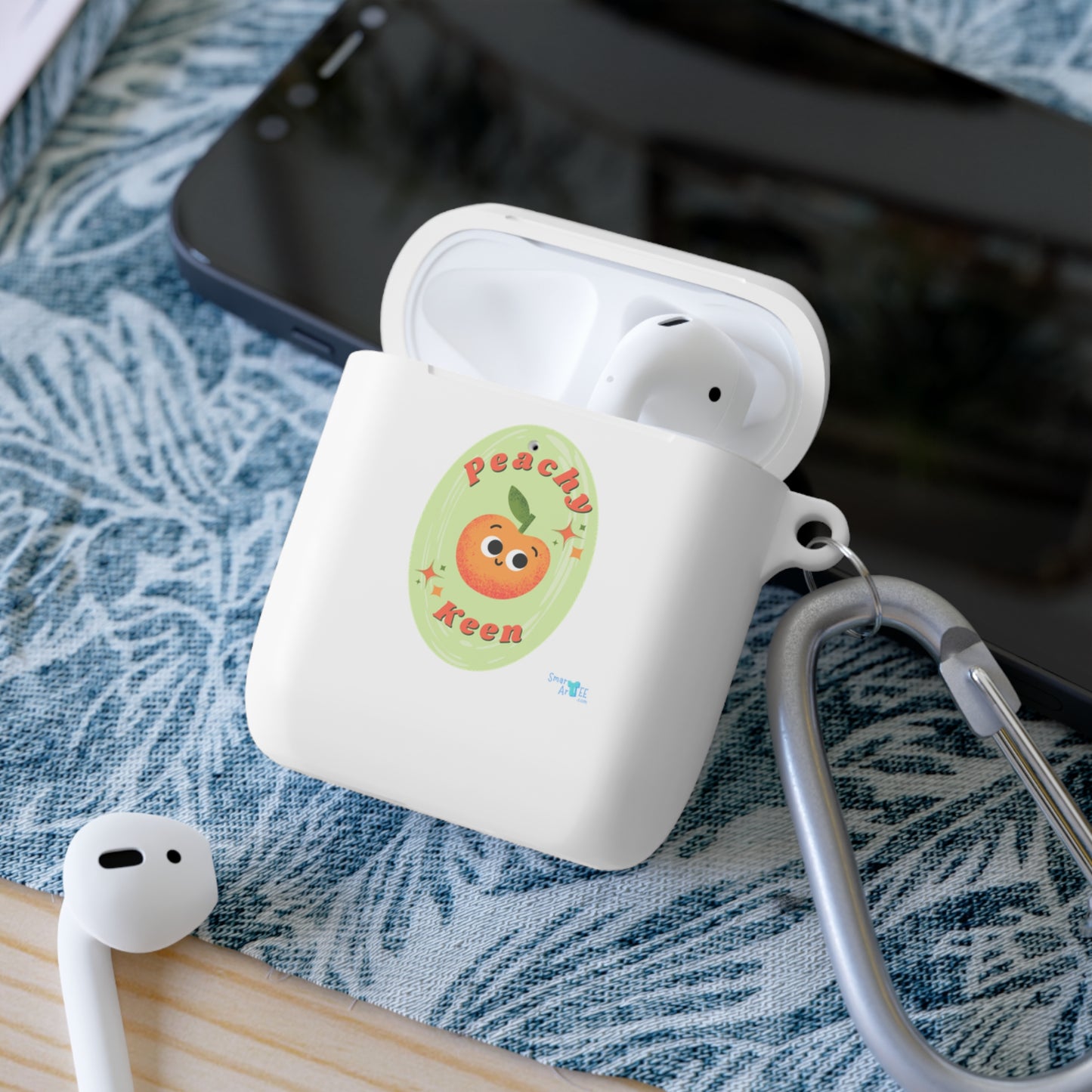 Peachy Keen AirPods Case Cover, Cute AirPods Pro Sleeve, Unique Apple Accessory, Gift for Music Lovers, Fun AirPods Holder