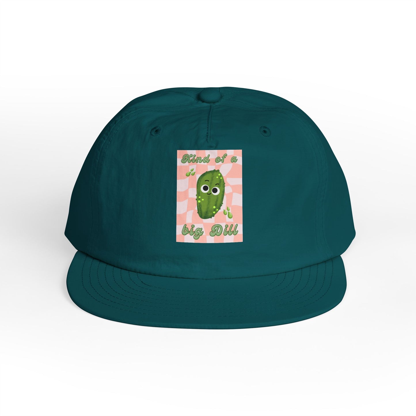 Funny Surf Cap with Cute Dill Pickle Design, Summer Hat for Beach Lovers, Ideal Gift for Foodies, Great for BBQs and Parties