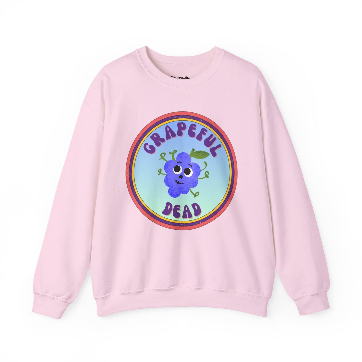 Grapeful Dead Crewneck Sweatshirt - Funny Fruit Pun Design, Cozy Whimsical Sweatshirt, Great Gift Idea