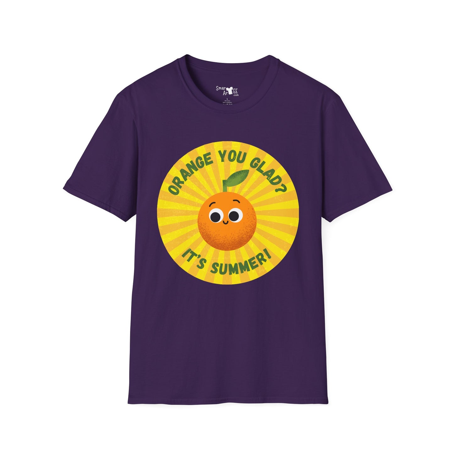 Summer Vibes T-Shirt - Fun Orange You Glad Design, Casual Tee, Gift for Kids, Family Gatherings, Seasonal Wear, Summer Celebrations