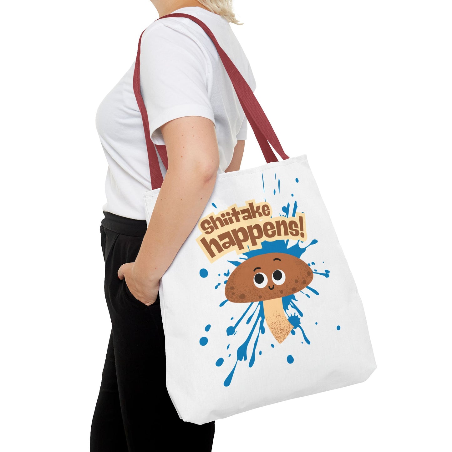 Funny Shiitake Mushroom Tote Bag, Humorous Eco-Friendly Shopping Bag, Perfect Gift for Fun-Lovers, Mushroom Lover Gift, Quirky Reusable Tote