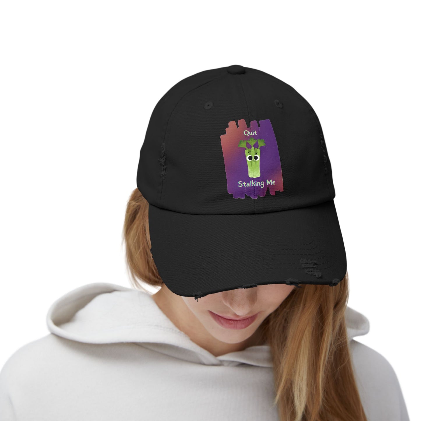 Quirky Distressed Cap for Fun-Loving Individuals, Casual Fashion Hats, Gift for Friends, Unique Accessories, Everyday Wear