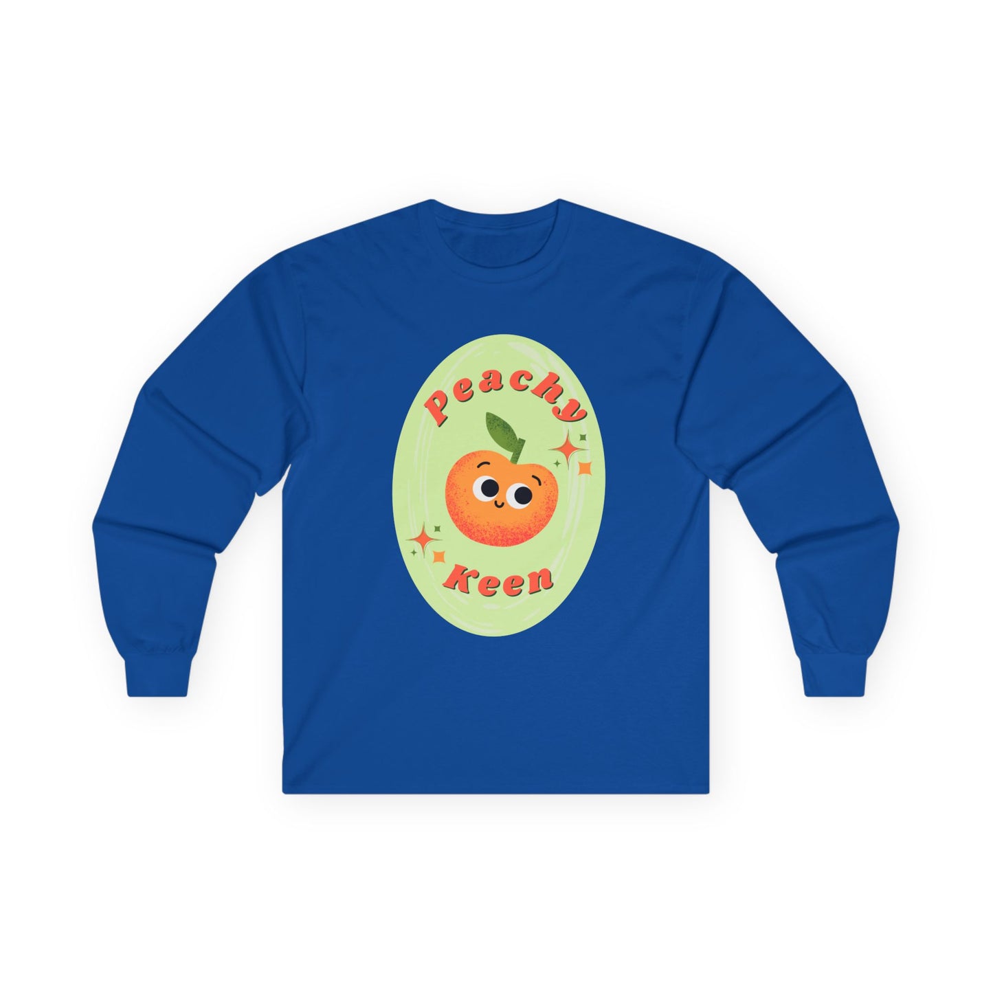 Peachy Keen Unisex Long Sleeve Tees, Cute Graphic Shirt, Fruit Lover Gift, Comfortable Everyday Wear, Perfect for Spring and Summer