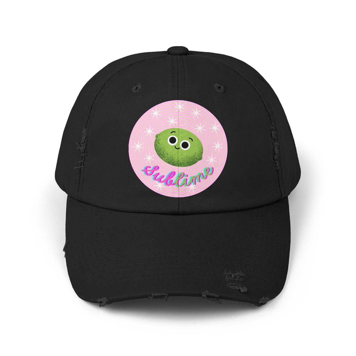 Sublime Distressed Cap, Trendy Funny Pun Hats, Cute Accessories, Casual Outfit, Gift for Her, Everyday Wear, Statement Headwear