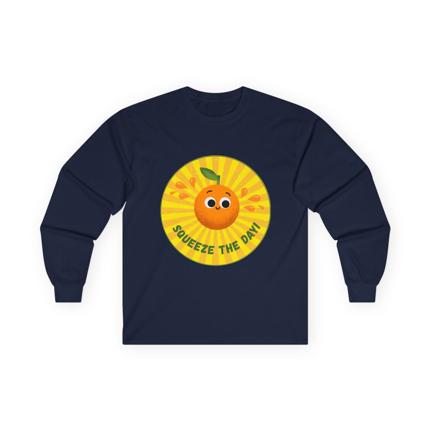 Sunny Vibes Long Sleeve Tees, Unisex Cotton Shirt, Fun Casual Wear, Gift for Fruit Lovers, Summer Style, Weekend Outfit