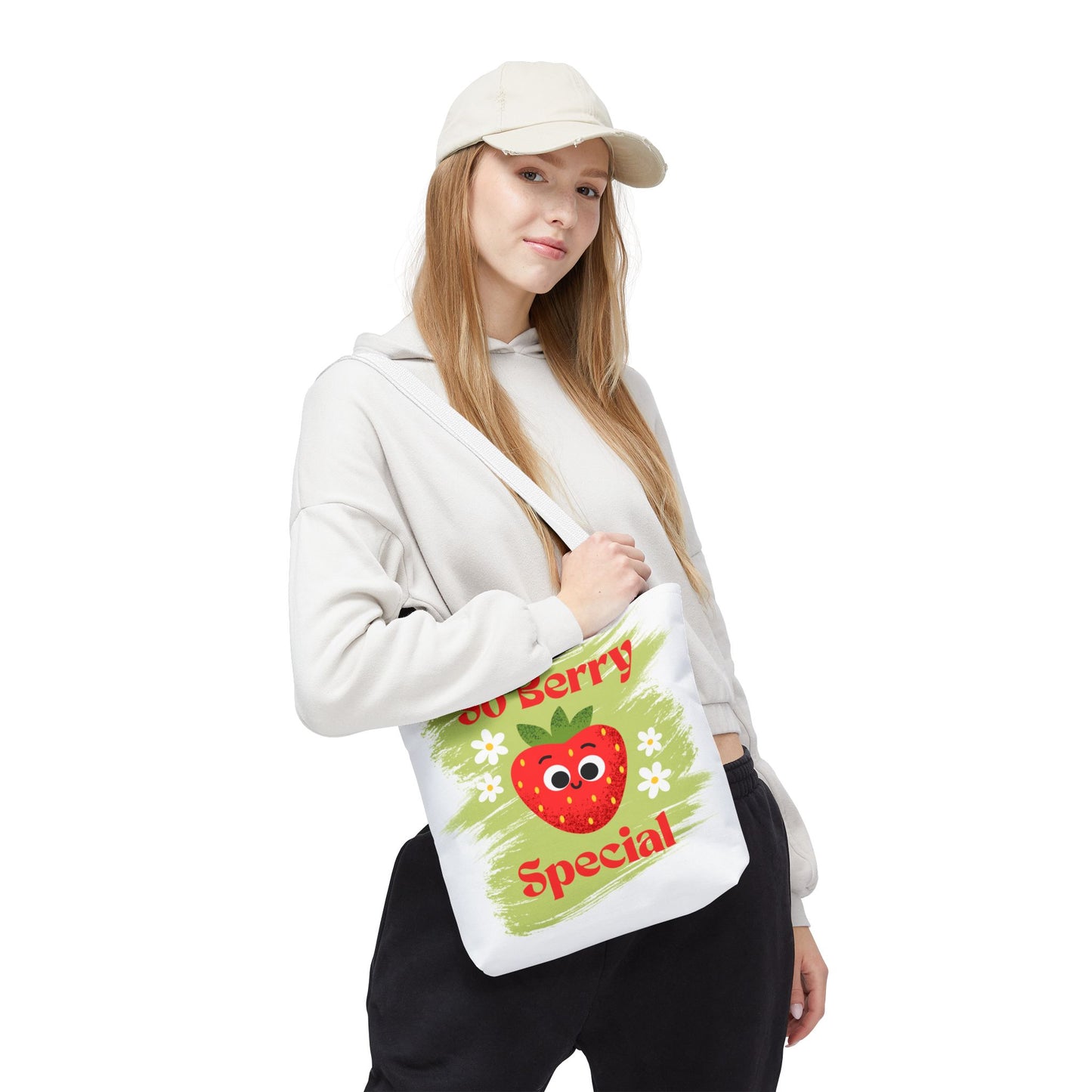 Cute Strawberry Tote Bag - So Berry Special, Tote, Eco-Friendly Bag, Shopper Bag, Beach Bag, Gift for Her