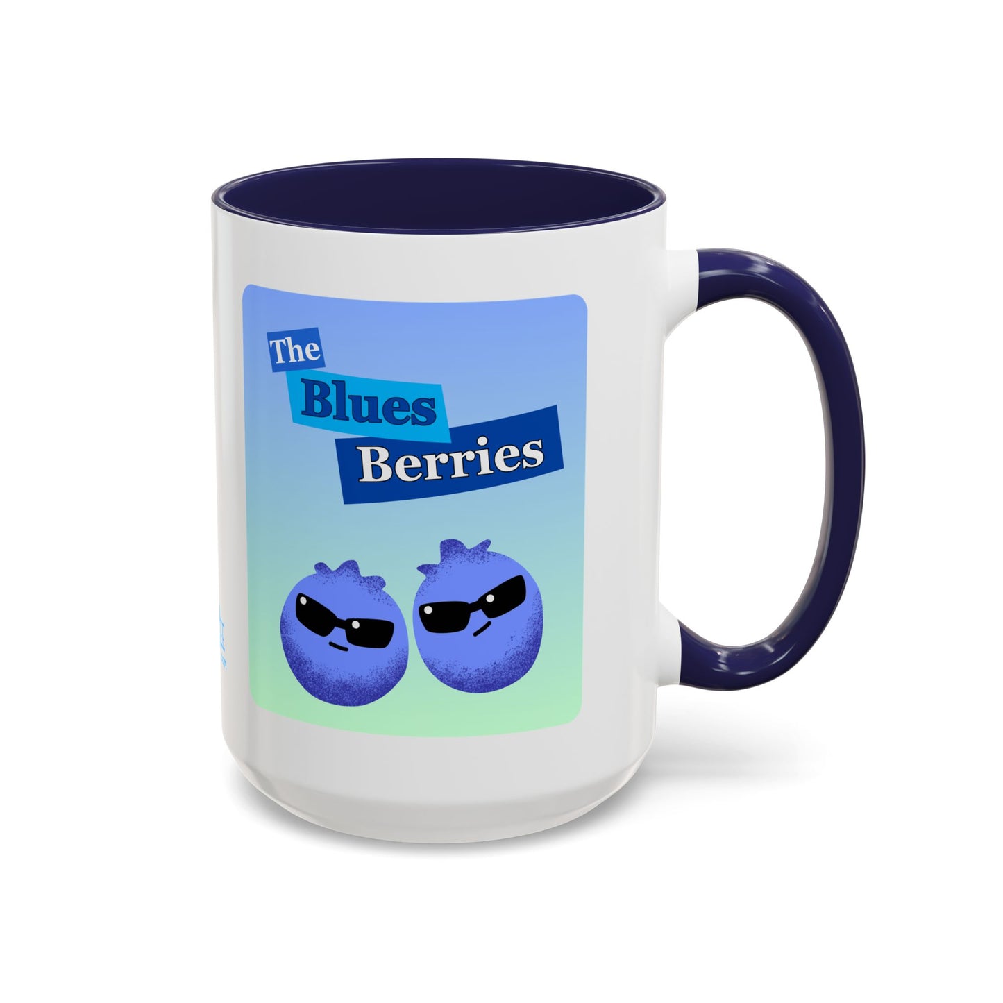 Cool Blueberries Accent Coffee Mug | Fun Gift for Coffee Lovers, Unique Kitchen Decor, Berry Lover's Gift