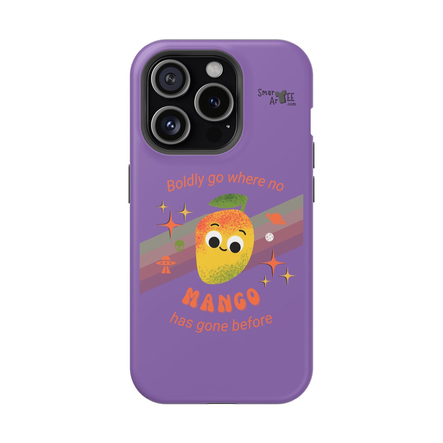 Star Trek Themed Mango Pun Phone Case, Impact-Resistant Case, Quirky Tech Accessory, Cute Phone Cover, Gift for Fruit Lovers